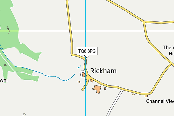 TQ8 8PG map - OS VectorMap District (Ordnance Survey)