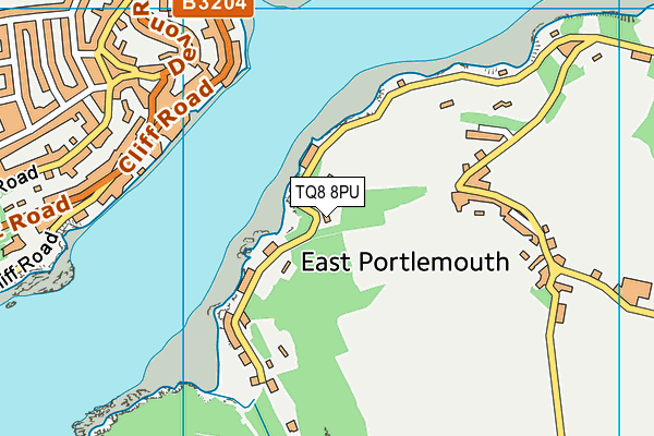 TQ8 8PU map - OS VectorMap District (Ordnance Survey)