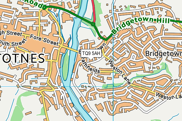 TQ9 5AH map - OS VectorMap District (Ordnance Survey)