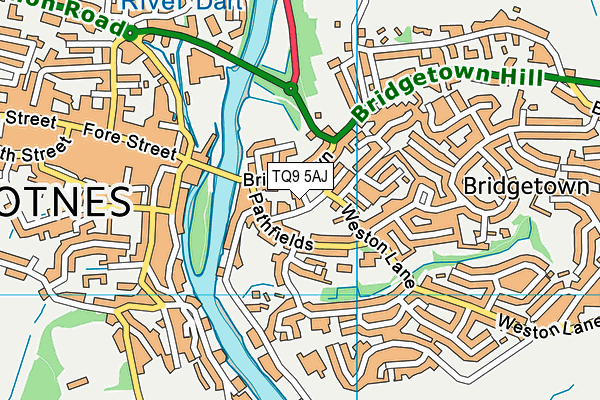 TQ9 5AJ map - OS VectorMap District (Ordnance Survey)