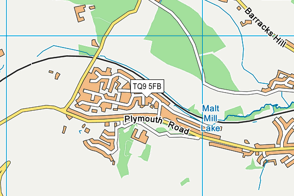 TQ9 5FB map - OS VectorMap District (Ordnance Survey)