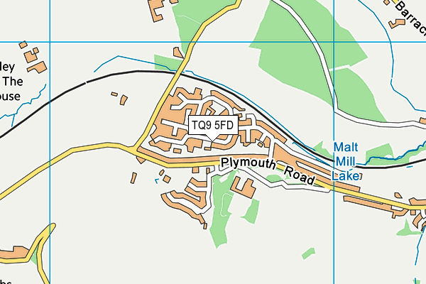 TQ9 5FD map - OS VectorMap District (Ordnance Survey)
