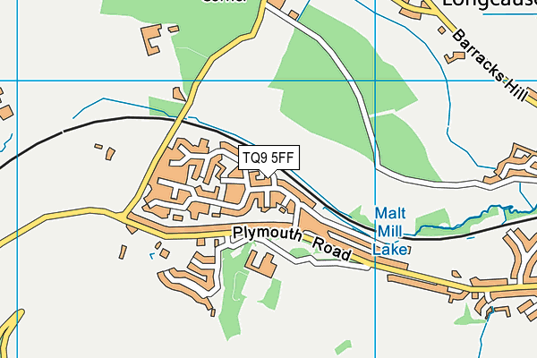 TQ9 5FF map - OS VectorMap District (Ordnance Survey)