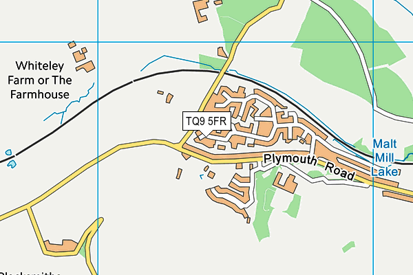 TQ9 5FR map - OS VectorMap District (Ordnance Survey)