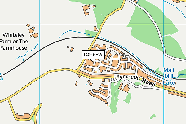 TQ9 5FW map - OS VectorMap District (Ordnance Survey)