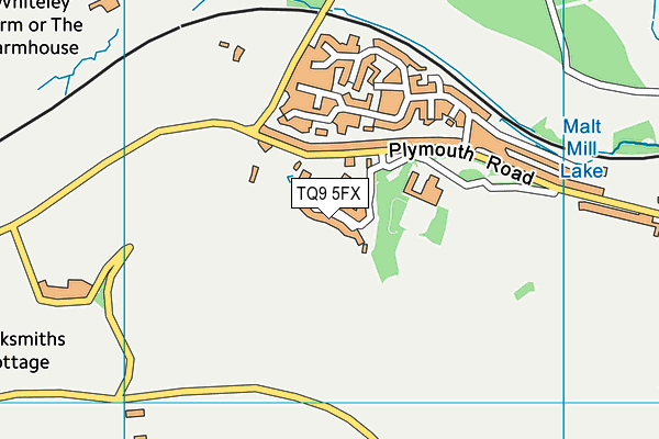 TQ9 5FX map - OS VectorMap District (Ordnance Survey)