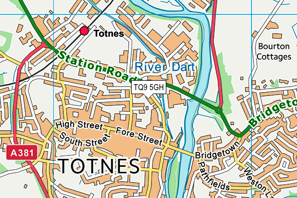 TQ9 5GH map - OS VectorMap District (Ordnance Survey)