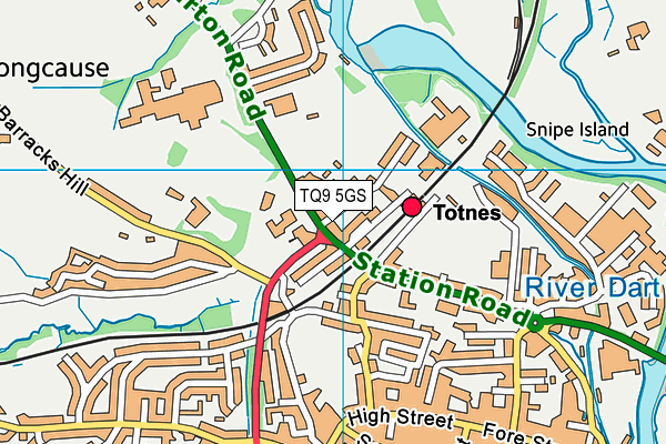 TQ9 5GS map - OS VectorMap District (Ordnance Survey)