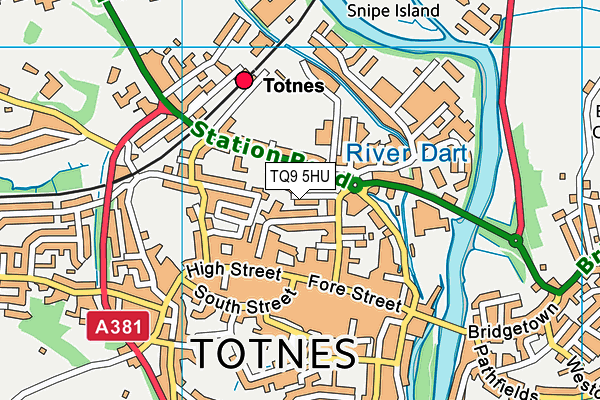 TQ9 5HU map - OS VectorMap District (Ordnance Survey)