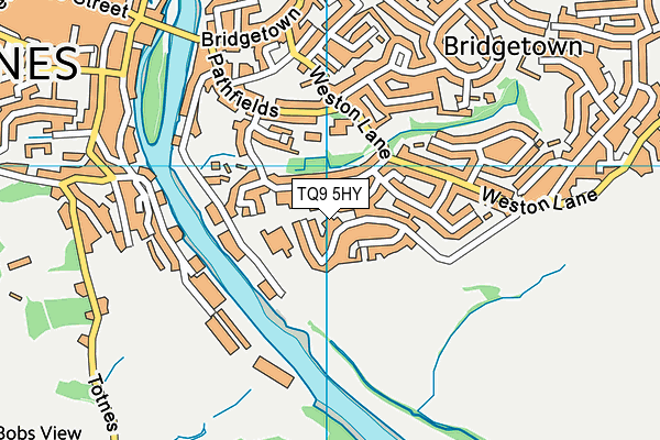TQ9 5HY map - OS VectorMap District (Ordnance Survey)