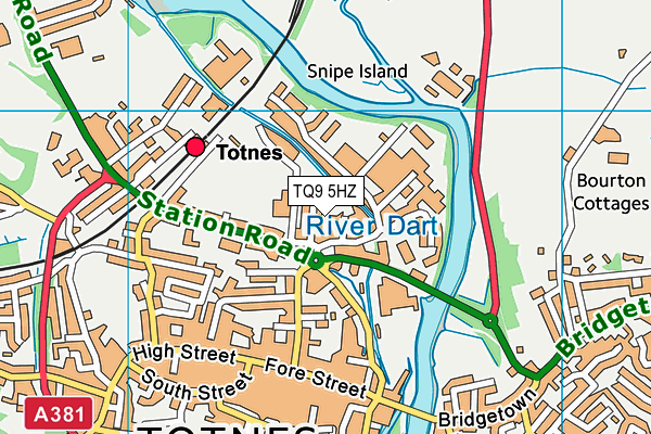 TQ9 5HZ map - OS VectorMap District (Ordnance Survey)