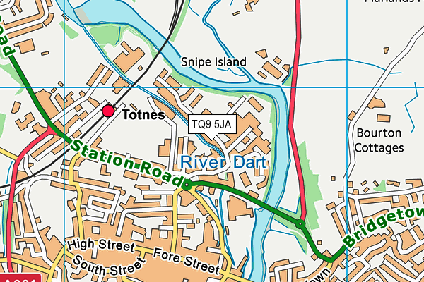 TQ9 5JA map - OS VectorMap District (Ordnance Survey)