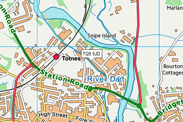 TQ9 5JD map - OS VectorMap District (Ordnance Survey)