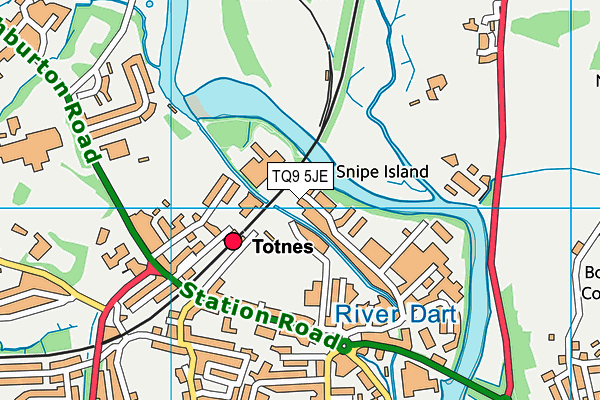 TQ9 5JE map - OS VectorMap District (Ordnance Survey)