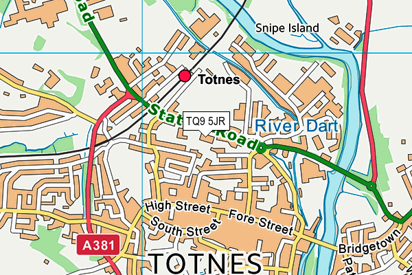 TQ9 5JR map - OS VectorMap District (Ordnance Survey)