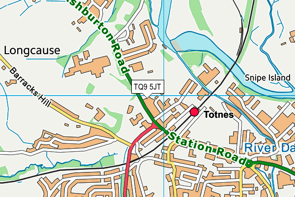 TQ9 5JT map - OS VectorMap District (Ordnance Survey)