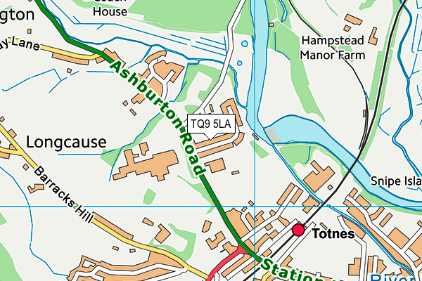 TQ9 5LA map - OS VectorMap District (Ordnance Survey)