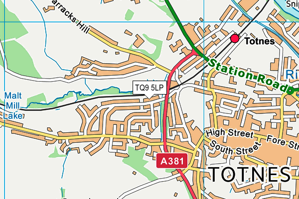 TQ9 5LP map - OS VectorMap District (Ordnance Survey)