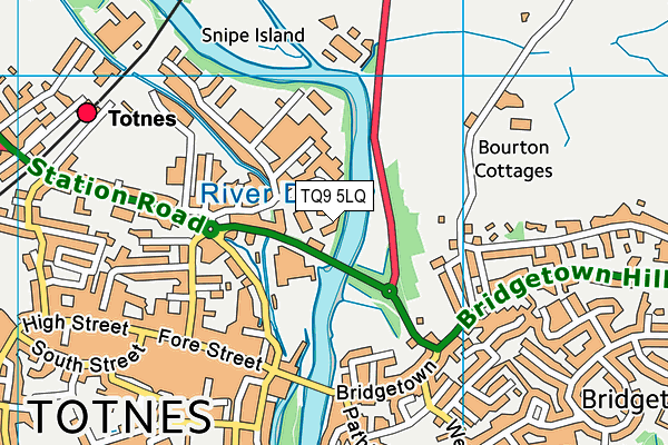 On Track Education Totnes map (TQ9 5LQ) - OS VectorMap District (Ordnance Survey)