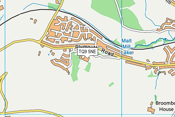 TQ9 5NE map - OS VectorMap District (Ordnance Survey)