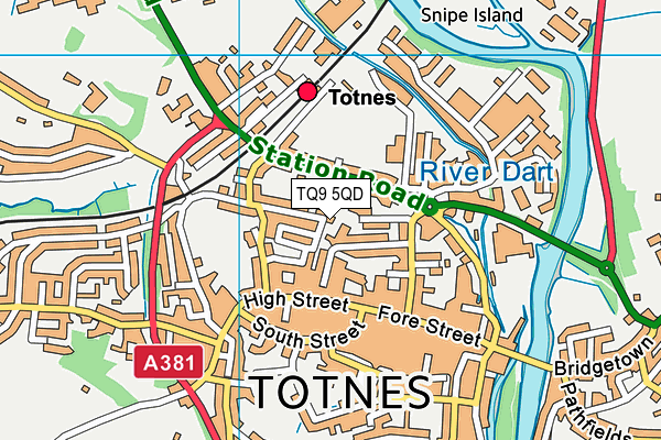 TQ9 5QD map - OS VectorMap District (Ordnance Survey)