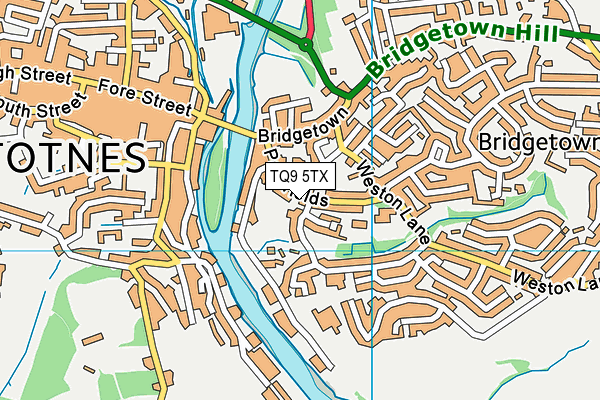 TQ9 5TX map - OS VectorMap District (Ordnance Survey)