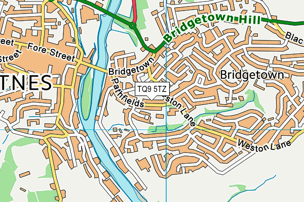 Totnes St John's Church of England Primary School map (TQ9 5TZ) - OS VectorMap District (Ordnance Survey)