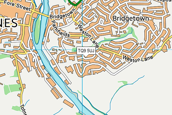 TQ9 5UJ map - OS VectorMap District (Ordnance Survey)