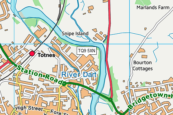 Map of WOODROAST COFFEE TOTNES LIMITED at district scale