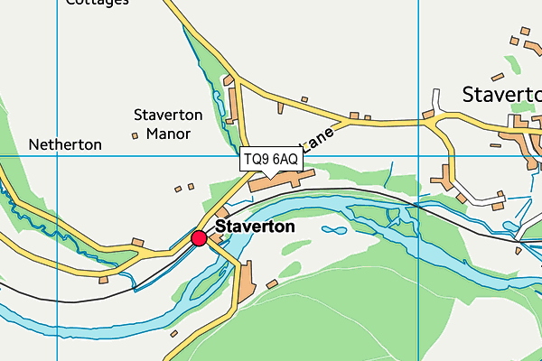 Staverton Playing Fields map (TQ9 6AQ) - OS VectorMap District (Ordnance Survey)