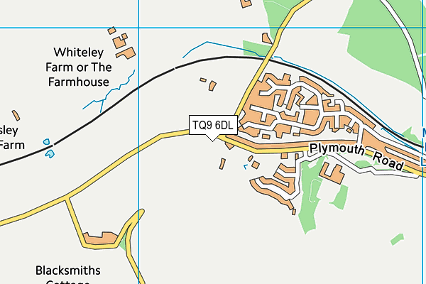TQ9 6DL map - OS VectorMap District (Ordnance Survey)