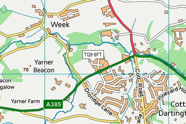 TQ9 6FT map - OS VectorMap District (Ordnance Survey)