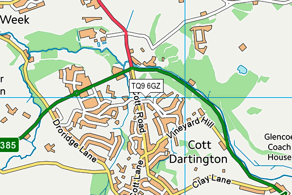 TQ9 6GZ map - OS VectorMap District (Ordnance Survey)