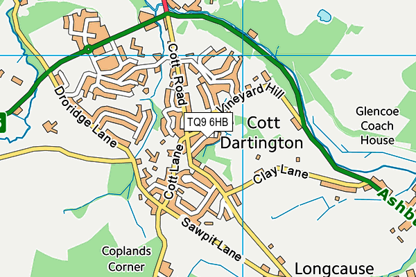 TQ9 6HB map - OS VectorMap District (Ordnance Survey)