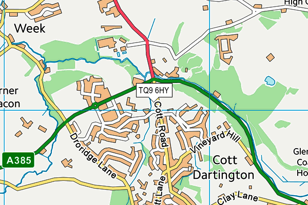 TQ9 6HY map - OS VectorMap District (Ordnance Survey)