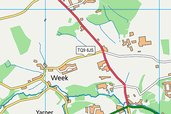 TQ9 6JS map - OS VectorMap District (Ordnance Survey)