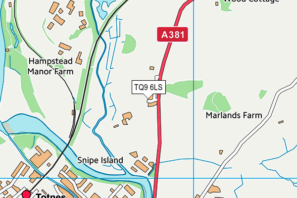 TQ9 6LS map - OS VectorMap District (Ordnance Survey)