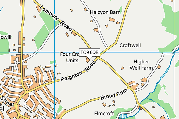 Paignton Road Playing Field map (TQ9 6QB) - OS VectorMap District (Ordnance Survey)