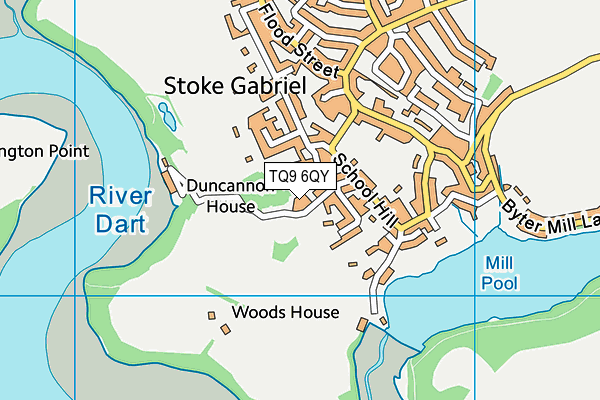 TQ9 6QY map - OS VectorMap District (Ordnance Survey)