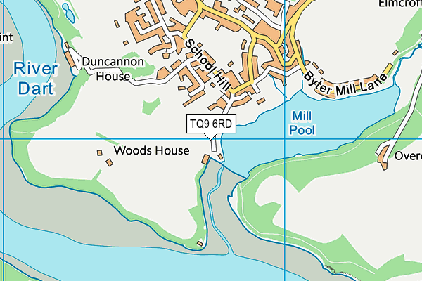 TQ9 6RD map - OS VectorMap District (Ordnance Survey)