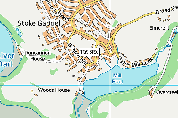 TQ9 6RX map - OS VectorMap District (Ordnance Survey)