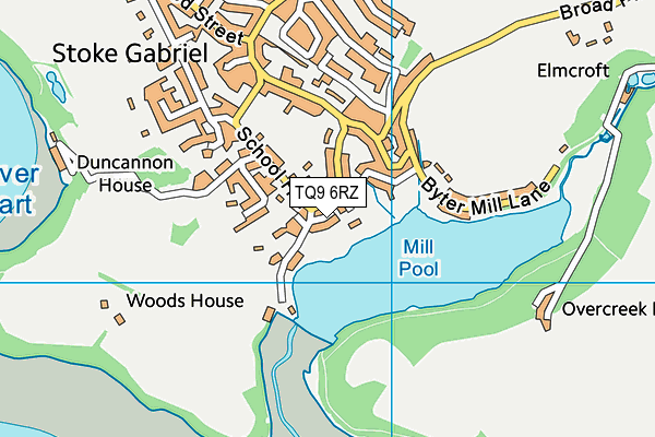 TQ9 6RZ map - OS VectorMap District (Ordnance Survey)