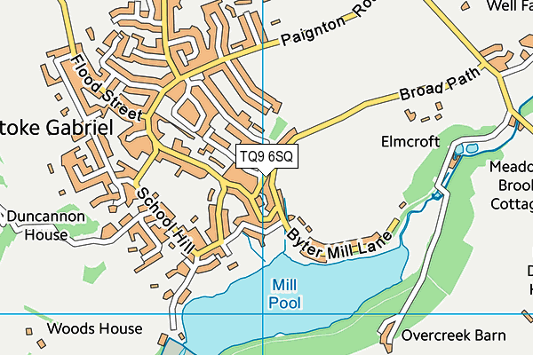 TQ9 6SQ map - OS VectorMap District (Ordnance Survey)