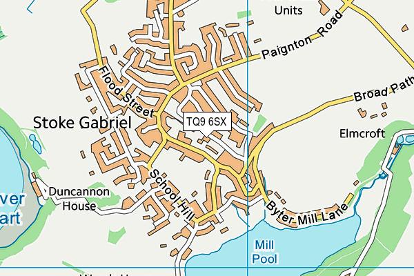 TQ9 6SX map - OS VectorMap District (Ordnance Survey)