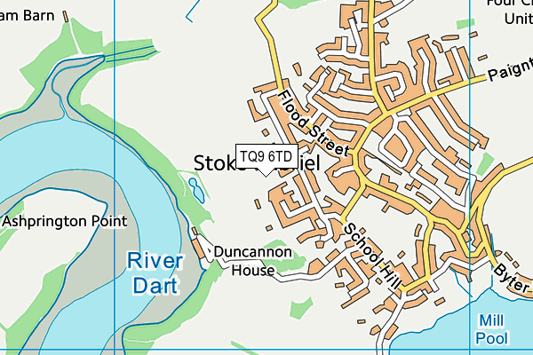 TQ9 6TD map - OS VectorMap District (Ordnance Survey)