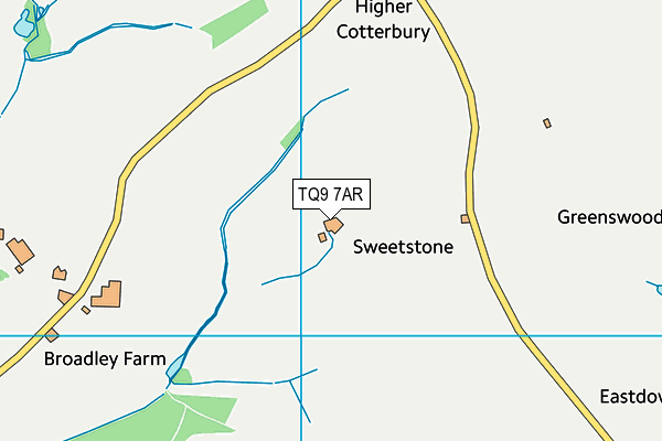 TQ9 7AR map - OS VectorMap District (Ordnance Survey)