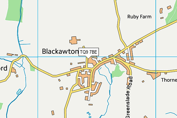 Blackawton Primary School map (TQ9 7BE) - OS VectorMap District (Ordnance Survey)