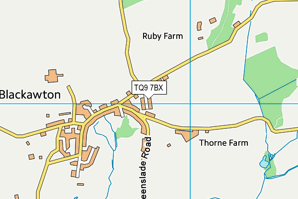 TQ9 7BX map - OS VectorMap District (Ordnance Survey)