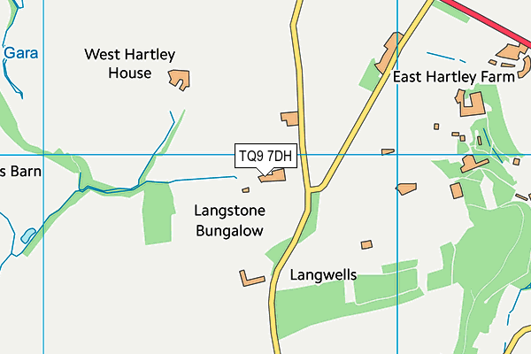 TQ9 7DH map - OS VectorMap District (Ordnance Survey)