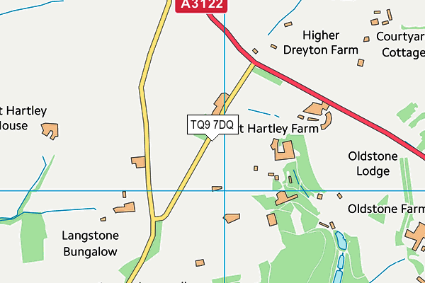 TQ9 7DQ map - OS VectorMap District (Ordnance Survey)
